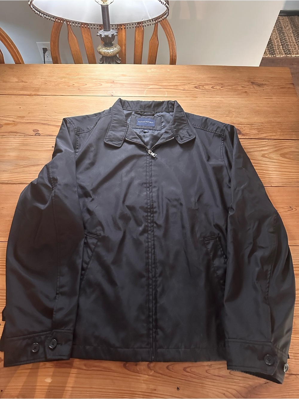 Banana Republic Black Lightweight Zip Shirt Jacket